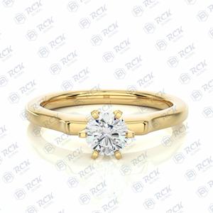 Anillo de moissanita solitario de corte brillante redondo de 1,10 quilates para mujer, Joyería de diamantes, aniversario perfecto y regalo de cumpleaños para el amor - Product Image 5
