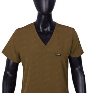 ชุดเครื่องแบบขัดผิวแห้งเร็วแบบกำหนดเองชุดเครื่องแบบพยาบาลแขนสั้นคอปกตั้งสำหรับโรงพยาบาล - Product Image 4