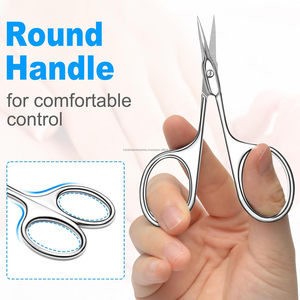 Ciseaux à cuticules professionnels en acier inoxydable à lame courbée, pointe extra-affûtée, pour l'élimination des peaux mortes, style russe, marque privée - Product Image 5