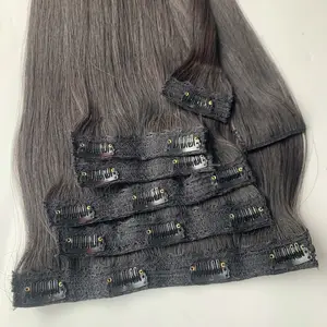Wholesale Virgin Remy Cuticle Aligned Double Drawn hair Seamless PU Clip In Natural Human Hair Extensions Black Friday
