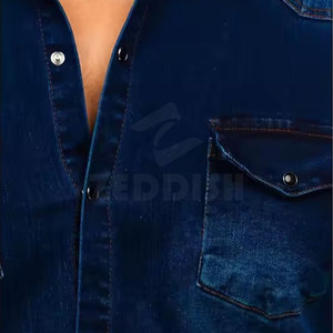 Chemise en jean à manches longues pour homme 100% coton - Nouvelle mode confortable, respirante, séchage rapide, haute qualité, service OEM - Product Image 2