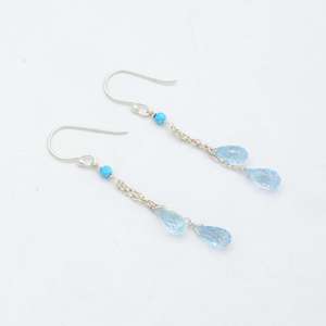 Nouveau Boho 925 argent Sterling pierres précieuses boucles d'oreilles créoles classique bijoux de mariage pierre principale diamant acier inoxydable laiton - Product Image 3