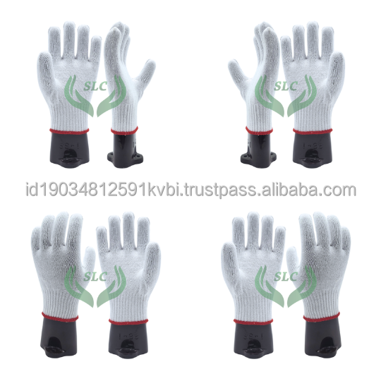 Eco-Friendly Durable Smooth Breathable Cotton Textile String Knit Gloves Anti-Vibration Made Indonesia Global Buyers SLC B600MR