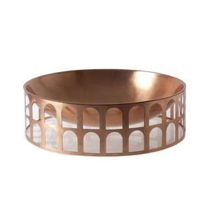 Cuivre métal avec grille support de haute qualité dessus de Table fruits et bonbons bol ustensiles de cuisine décor à la maison - Product Image 1