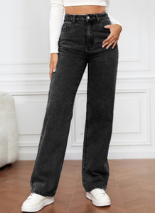 OEM personalizado de alta calidad de las mujeres rectas pantalones casuales de las mujeres de pierna ancha Jeans mujeres Hip Hop Multi bolsillos de pierna ancha Jeans Cargo - Product Image 5