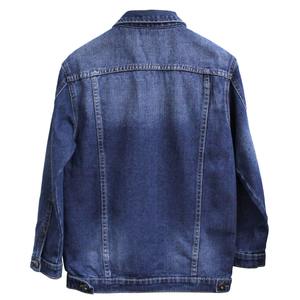 Chaqueta vaquera vintage de lujo OEM para hombre, Chaqueta de algodón con logotipo bordado de chenilla personalizado para la calle - Product Image 4