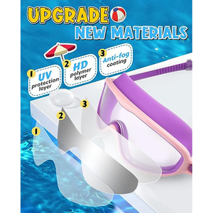 Large Frame Waterproof Anti-Fog Racing <strong>Goggles</strong> High-Definition Boys and Girls Swimming Glasses <strong>New</strong> Children's Swim Gear - Product Image 3