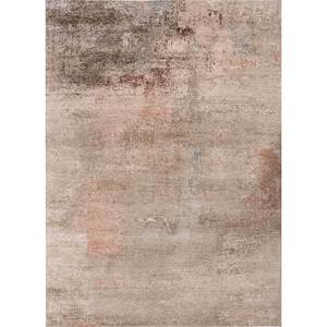 Alfombra Kavi Ivory de Lana y Seda de Bambú Anudada a Mano, Colección Afterglow, Patrón Abstracto, 10 mm, Rectangular, para Pasillo, para el Hogar, Eskm-03 - Product Image 1