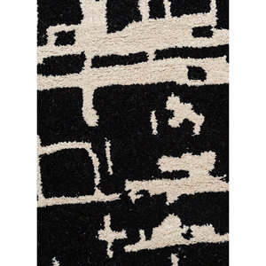 พรมขนสัตว์ผสมวิสโคสทอมือลายเรขาคณิตสีเทาดำ ทอแบบแบน สำหรับตกแต่งบ้านและทางเดิน ผลิตภัณฑ์จาก Jaipur Rugs รุ่น ZA-Taq-266 - Product Image 2