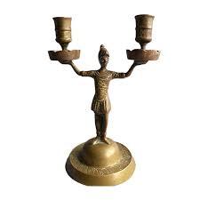 Portavelas de doble brazo abstracto moderno, escultura de bronce, pieza decorativa para decoración de mesa de hogar u oficina - Product Image 5