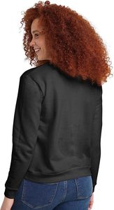 2024 femmes à manches longues pull à capuche O cou sweat avec Logo avant 100% haut en coton pour automne hiver Streetwear - Product Image 5