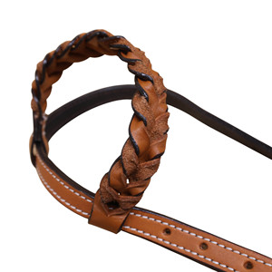 Juego de tachuelas de anillo SS Para Caballo, caballete de cuero trenzado de caballo occidental y collar de pecho de anillo SS con flecos de borla, proveedor personalizado - Product Image 4