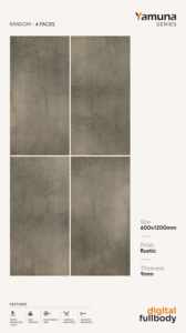 Interiores de bungalow Mosaico de porcelana de cuerpo completo de 73mm Azulejo de cerámica cuadrado Uso de pared y piso para interiores y exteriores para hoteles Villa - Product Image 3