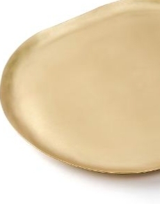 Venta caliente exportación calidad Metal oro Irregular plato a granel cantidad boda restaurante hecho en India - Product Image 3