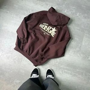 Fourniture OEM Sweat-shirt à capuche ample pour femmes, tissu tricoté, impression de lettres bouffantes dans le style hip-hop de la rue Y2K pour la saison hivernale - Product Image 5