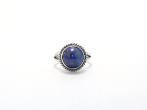 Anillo de declaración de Plata de Ley 925 para mujer, piedra preciosa de lapislázuli azul Natural, joyería de moda para fiestas - Product Image 2