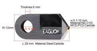Herramienta de Grabado Eaglion Posalux de 1 mm con Punta de Diamante para Joyería de Acero Inoxidable, para Facetado de Oro y Plata y Fabricación de Anillos