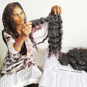 Prezzo di fabbrica all'ingrosso capelli umani naturali ondulati Bundle non trasformati genius trama cuticola allineato capelli umani peruviani vergini