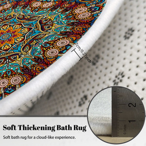 Custom Printed Absorbent <b>Bathroom</b> Rug <b>Set</b> for <b>Bathroom</b> Non-Slip Shower Curtain Bath <b>Mat</b> - Product Image 2