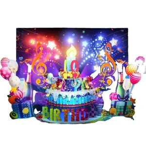 Nueva llegada 3D Pop Up Tarjeta de cumpleaños Blowable Luz y música Tarjeta de feliz cumpleaños Tarjetas de felicitación Regalos para mujeres con niños