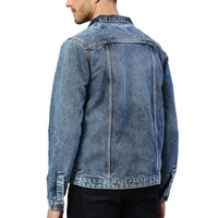 Veste en jean longue extensible sur mesure pour homme, veste en jean en coton bleu, veste en jean unie pour homme, taille plus