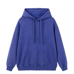 เสื้อฮู้ดดี้ผ้าฝ้าย 100% ล้างสีแบบ Acid Wash ทรงโอเวอร์ไซส์ ใส่ได้ทั้งชายและหญิง สกรีนโลโก้ได้ตามต้องการ มีกระเป๋า ระบายอากาศดี เหมาะสำหรับฤดูใบไม้ร่วง ผ้าฟลีซคุณภาพสูง พิมพ์ลายตัวอักษร - Product Image 5