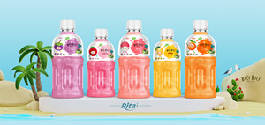 Made in Vietnam Products New Design 300ml Pet <b>Bottle</b> Lychee Juice with Nata De Coco - Product Image 6