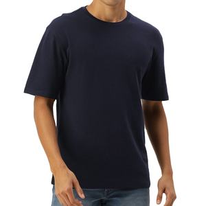 Camiseta de hombre de alta calidad, 100% algodón, color sólido, camiseta informal con cuello redondo para hombre, ropa de primavera y verano para hombre - Product Image 1