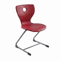 Silla Escolar Moderna de Plástico Verde con Patas de Metal y Respaldo Sólido, Marca ARSU, Altura Ajustable, Monobloque para Niños