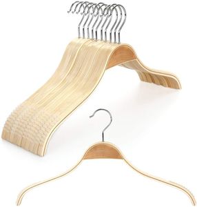 CAPTIVANT FAIT À LA MAIN MEILLEUR Style Boutique de haute qualité cintre en bois de Lotus de qualité avec encoches avec cintre de costume de barre - Product Image 2