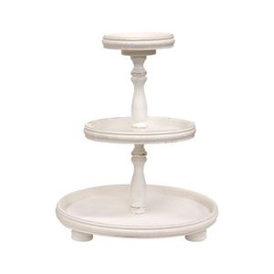Présentoir à gâteaux en bois de ferme traditionnelle avec un savoir-faire haut de gamme pour les tables de dessert de mariage - Product Image 3