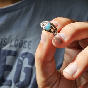 Bague pour enfants en pierres précieuses Larimar Meilleur cadeau pour enfant cadeau pour Noël - Product Image 1