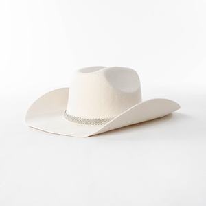 Autumn Winter New Fashion Casual Diamond Chain Wool Denim <b>Hat</b> Stylish Fedora Unisex Adults Trendy Outdoor Shopping Warm <b>Cowboy</b> - Product Image 6