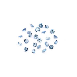 อะความารีนธรรมชาติทรงกลมขนาด 2 มม. 2.5 มม. สีฟ้าใส ผลิตในห้องปฏิบัติการ เกรด AAAAA ทรงเหลี่ยมเจียระไนแบบมรกต ทรงสามเหลี่ยม IGI - Product Image 2