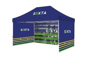 เต็นท์พับสำหรับงานแสดงสินค้า ขนาด 10x10 ฟุต ทนทาน กันน้ำ กันรังสียูวี ใช้ได้ทุกฤดู พร้อมผ้าโพลีเอสเตอร์พิมพ์ลาย - Product Image 4