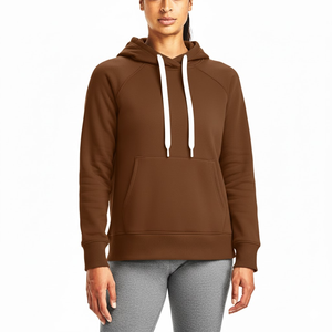 Nouveaux sweats à capuche pour femmes de marque de premier plan, logo personnalisé, tissu tricoté, décontracté, hiver, OEM, prix ajustable, devant et dos, 100% - Product Image 2