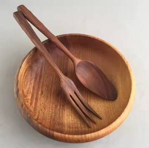 Bol à salade en bois écologique à forte demande bol de service biodégradable élégant à manger rustique moderne pour l'affichage de fruits de haute qualité - Product Image 6