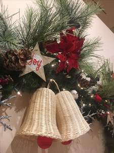 Top vente rotin hochet cloche anneau décoratif rotin boule osier tissage cloche pour la maison intérieur mariage vacances fête décor - Product Image 4