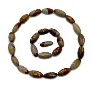 Juego de Runas de Shiva de Narmada Natural |   Runas de Adivinación de Piedra de Río Sagrada |   Venta al por Mayor - Product Image 1