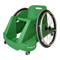 Fauteuil roulant sportif adaptatif Rugby 7, chaise d'entraînement multisports, cadre léger en plastique HDPE, siège de 36 cm, roues Schwalbe de 24 pouces