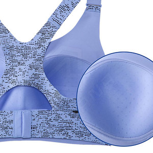 Sujetador deportivo de mujer de secado rápido ligero de talla grande hecho a medida de alto soporte con almohadillas extraíbles cuello en V profundo precio cómodo - Product Image 6