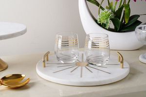 Plateau rond étoile fabriqué en inde vente en gros quantité en vrac utilisation de haute qualité maison hôtel Restaurant Bar ustensiles de cuisine décoration de table - Product Image 2