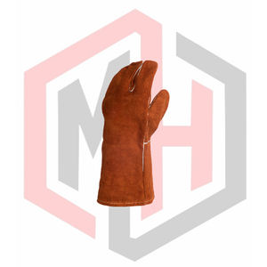 Fire Fighter Leather <b>Gloves</b> Professional Golden Kevlar Stitched Anti-Static Tear-Resistant Fire Resistant Silicone-free - Product Image 3