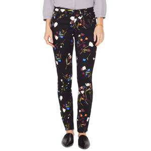 Jeans Neri da Donna NYDJ Taglia 6 a Gamba Dritta, Stile High Street, Pantaloni in Denim Traspiranti, Jeans Boyfriend Svasati con Fiocco - Product Image 4