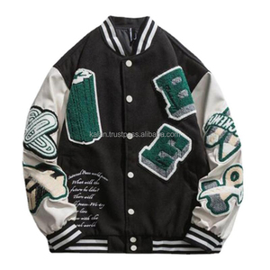 Chaqueta Varsity Premium Personalizada de Lana, Casual, con Bordado 3D en Chenille, Resistente al Viento, Transpirable, Venta al Por Mayor, Moda de Invierno - Product Image 3