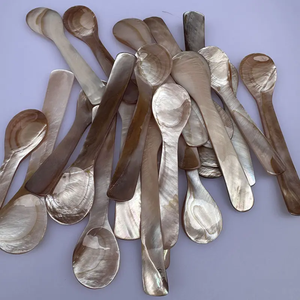 ช้อนคาเวียร์มุกขาวหรูหรา ทำจากไม้ไผ่ เป็นมิตรกับสิ่งแวดล้อม งานแฮนด์เมดสำหรับงานเลี้ยง งานฝีมือ DHT - Product Image 4