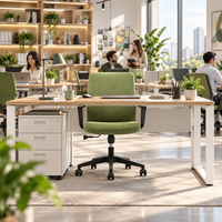 Chaise de bureau moderne en tissu, confortable pour les employés, avec rembourrage doux et base durable pour le lieu de travail quotidien