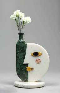 Trusted Manufacturer Marble Flower <b>Vase</b> <b>For</b> Floral Arrangement Display Creating Peaceful And Refined Living Space - Product Image 3