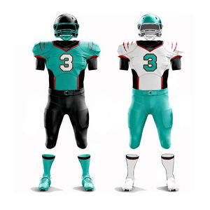 Uniforme de football américain pour hommes, best-seller, 100% polyester, séchage rapide, respirant, antibactérien, évacuation de l'humidité, logo personnalisé - Product Image 3