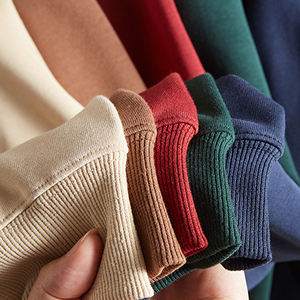 Bajo MOQ Hombres Sudadera con capucha Bloque de color sólido Venta al por mayor Algodón Fleece Sudaderas con capucha para invierno Hombres suaves Sudaderas con capucha - Product Image 5